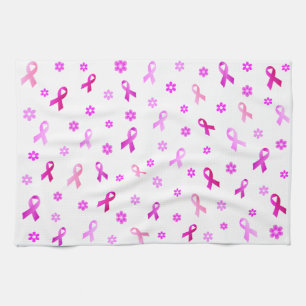 Breast Cancer Pink Ribbon Tea Towel