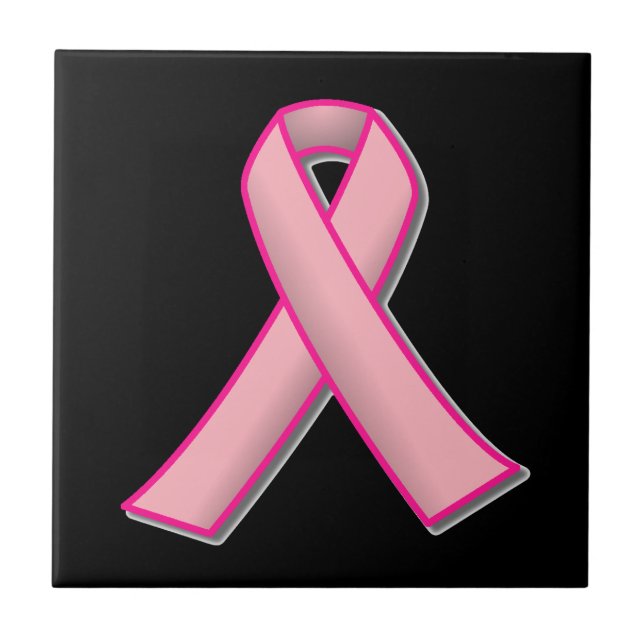 Breast Cancer Pink Ribbon Tile (Front)