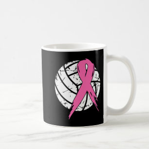 Breast Cancer Pink Ribbon Volleyball Awareness Cos Coffee Mug
