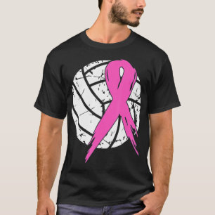 Breast Cancer Pink Ribbon Volleyball Awareness Cos T-Shirt
