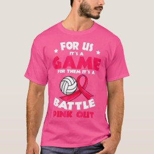 Breast Cancer Pink Ribbon Volleyball Awareness Cos T-Shirt