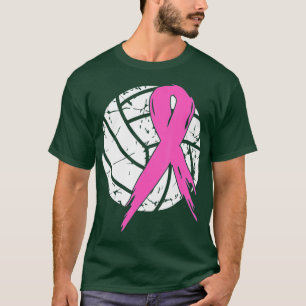 Breast Cancer Pink Ribbon Volleyball Awareness Cos T-Shirt