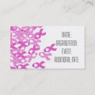Breast Cancer Pink Velvet Ribbon Business Cards