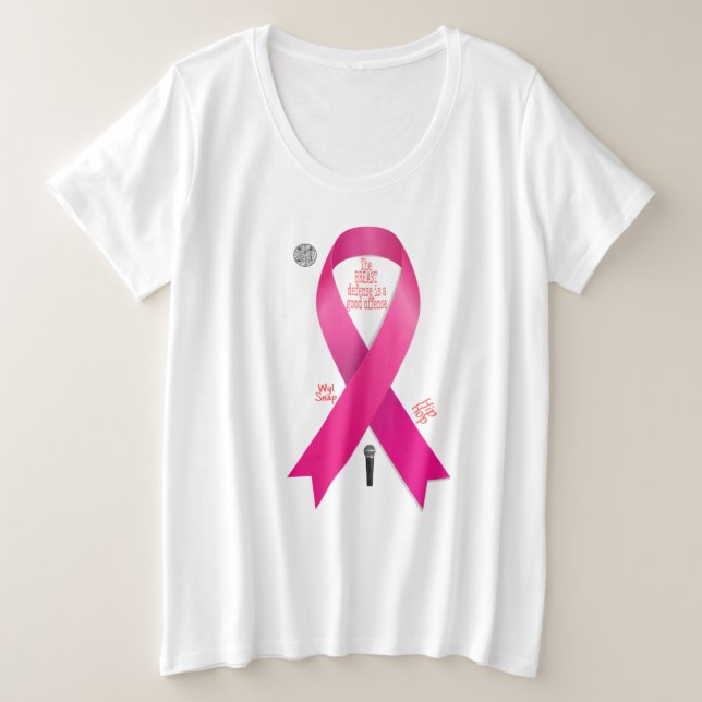 Breast Cancer Plus Size T-Shirt (Design Front)