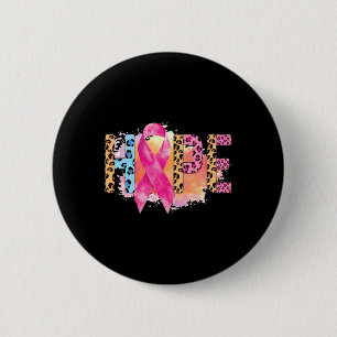 Breast Cancer Rainbow In October We Wear Pink Hope 6 Cm Round Badge