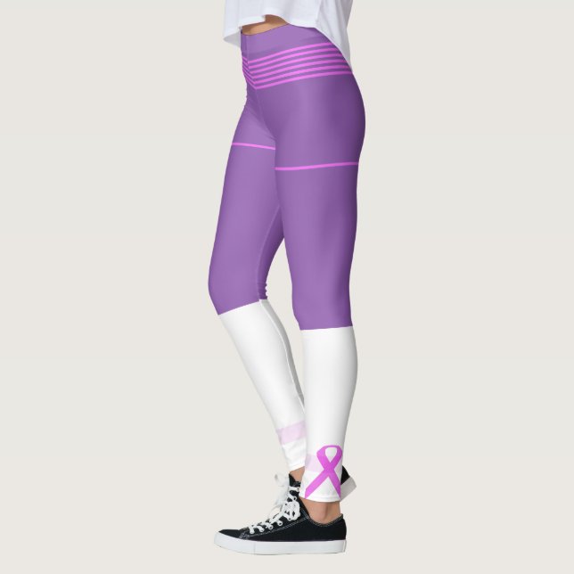 Breast Cancer Ribbon Leggings (Left)