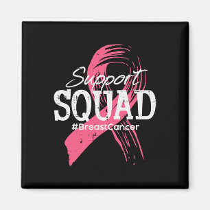 Breast Cancer Ribbon Support Squad Awareness Men W Magnet