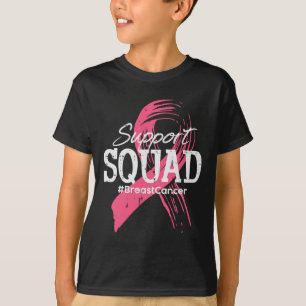 Breast Cancer Ribbon Support Squad Awareness Men W T-Shirt