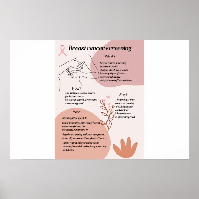 Breast cancer screening awareness poster (Front)
