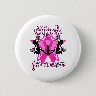 Breast Cancer Shirt Pink Ribbon Cheerleader  6 Cm Round Badge