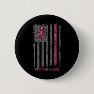 Breast Cancer Shirts American Flag Breast Cancer A 6 Cm Round Badge