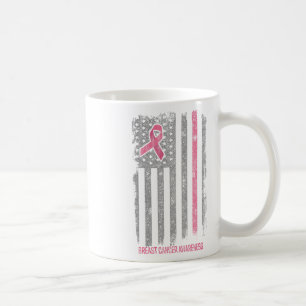 Breast Cancer Shirts American Flag Breast Cancer A Coffee Mug