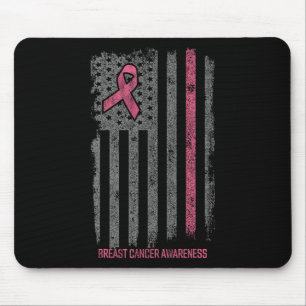 Breast Cancer Shirts American Flag Breast Cancer A Mouse Pad