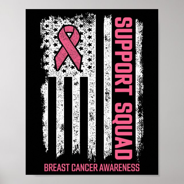 Breast Cancer Shirts Support Squad Breast Cancer A Poster (Front)