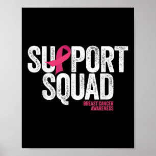 Breast Cancer Shirts Support Squad Breast Cancer A Poster