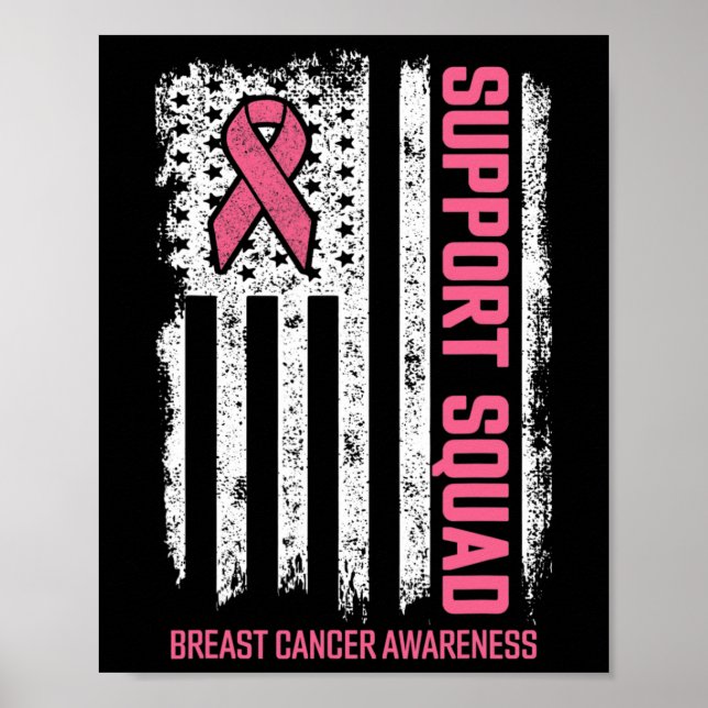 Breast Cancer Shirts Support Squad Breast Cancer A Poster (Front)