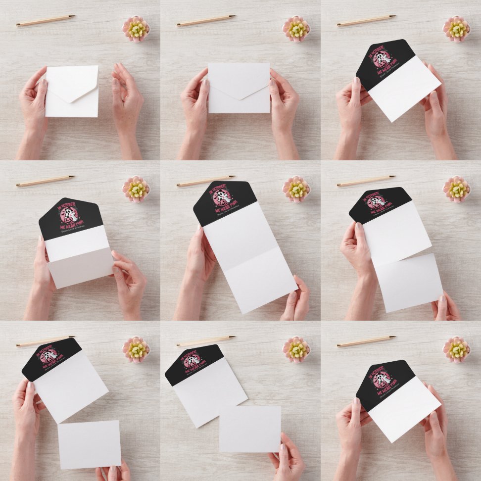 Breast Cancer Shirts Women Halloween In October We All In One Invitation