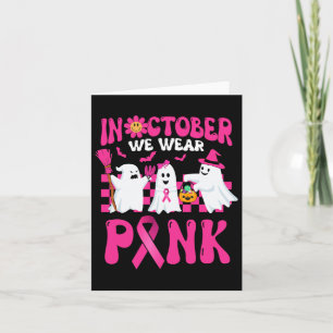 Breast Cancer Shirts Women Halloween October Wear Card