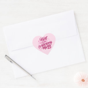 Breast Cancer Stickers-Pink Ribbon Heart Sticker