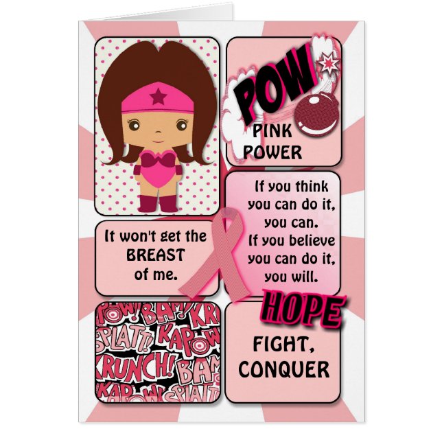Breast Cancer Super Hero Card (Front)