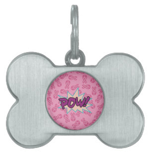 Breast Cancer Super Hero Pet Tag