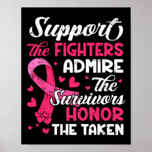 Breast Cancer Support Admire Honour Breast Cancer  Poster