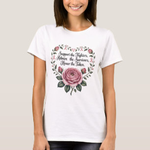 Breast Cancer Support Admire Honour Breast Cancer T-Shirt