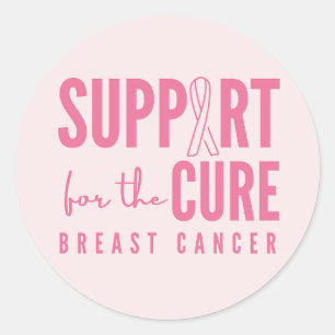 breast cancer support cure pink Stickers Labels