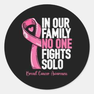 Breast Cancer Support Family Women Breast Cancer A Classic Round Sticker