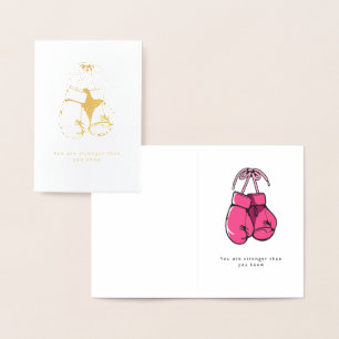 Breast Cancer Support Gifts Cancer Women Get Well Foil Card