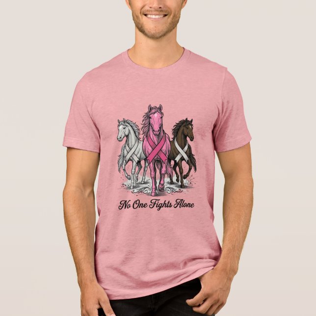 Breast Cancer Support Horse Vector Shirt Design_1 (Front)