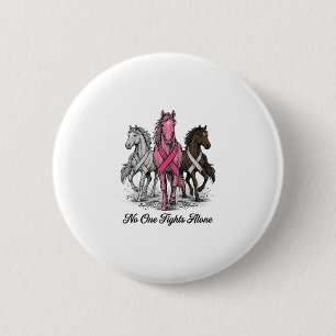 Breast Cancer Support Horse Vector Shirt Design_1 6 Cm Round Badge