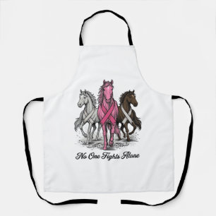 Breast Cancer Support Horse Vector Shirt Design_1 Apron
