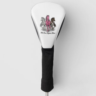 Breast Cancer Support Horse Vector Shirt Design_1 Golf Head Cover