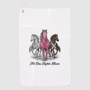 Breast Cancer Support Horse Vector Shirt Design_1 Golf Towel