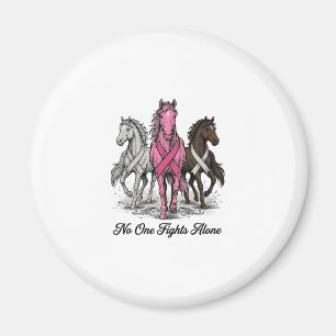 Breast Cancer Support Horse Vector Shirt Design_1 Magnet