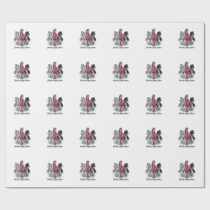 Breast Cancer Support Horse Vector Shirt Design_1 Wrapping Paper