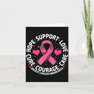 Breast cancer support pink ribbon breast cancer card