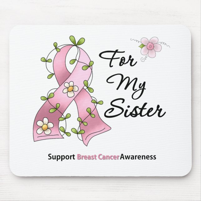 Breast Cancer Support Sister Mouse Pad (Front)