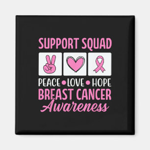 Breast Cancer Support Squad For Awareness Warriors Magnet