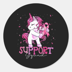 Breast Cancer Support Squad Shirt Breast Cancer Aw Classic Round Sticker