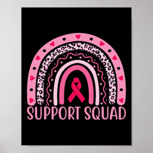Breast Cancer Support Squad Warrior Breast Cancer  Poster
