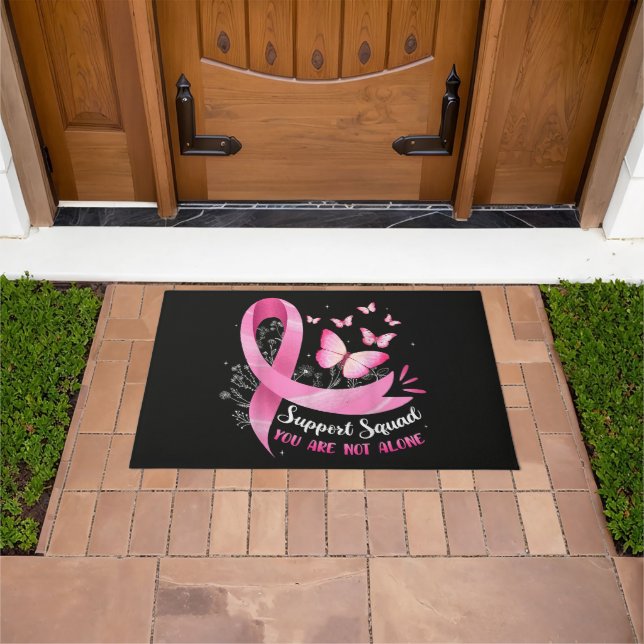 Breast Cancer Support Squad You Are Not Alone Doormat (Outdoor)