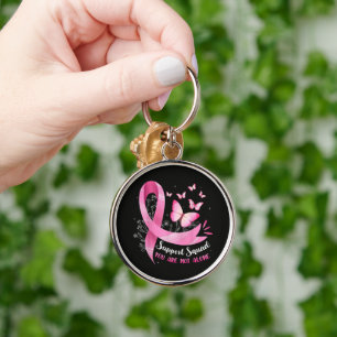 Breast Cancer Support Squad You Are Not Alone Key Ring