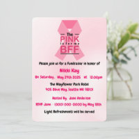 Breast Cancer Support Team Pink Ribbon Personalise