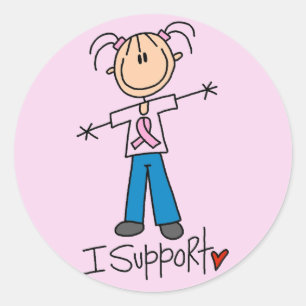 Breast Cancer Support Tshirts and Gifts Classic Round Sticker