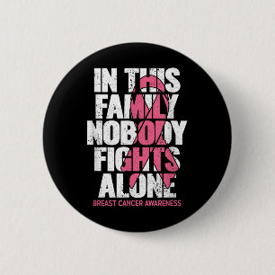 Breast Cancer Support Vintage Family Breast Cancer 6 Cm Round Badge