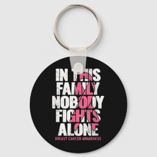 Breast Cancer Support Vintage Family Breast Cancer Key Ring