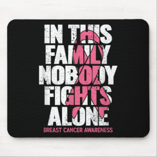 Breast Cancer Support Vintage Family Breast Cancer Mouse Pad