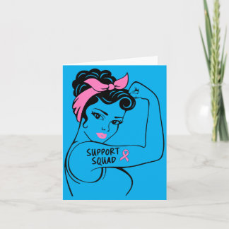 Breast Cancer Suprt Team Rosie Riveter nk Ribbon Card